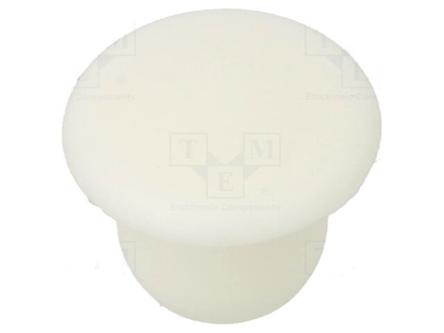 Afsluitdopje; H: 7,5mm; indrukken; Flensdiam: 12mm; wit; LDPE Afsluitdopje; H: 7,5mm; indrukken; Flensdiam: 12mm; wit; LDPE